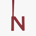 Women's Letter Charm In Ruby/nude | Size: N | Pebbled Leather By Cuyana