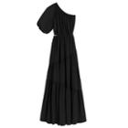 Women's Gathered One Shoulder Dress In Black | Size: Large | Organic Pima Modal By Cuyana