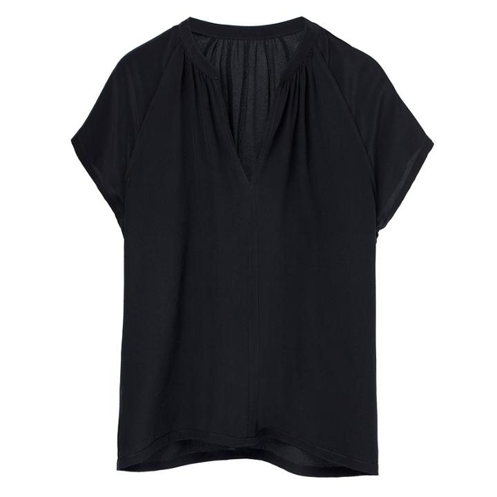 Cuyana Gathered Silk Blouse