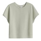 Women's French Terry Short Sleeve Sweatshirt In Sage | Size: Large | Organic Cotton Modal Blend By Cuyana