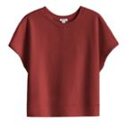 Women's French Terry Short Sleeve Sweatshirt In Brick | Size: Large | Organic French Terry By Cuyana