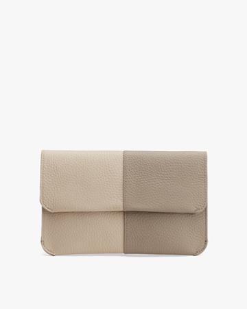 Women's System Flap Bag In Stone/pebble | Pebbled Leather By Cuyana