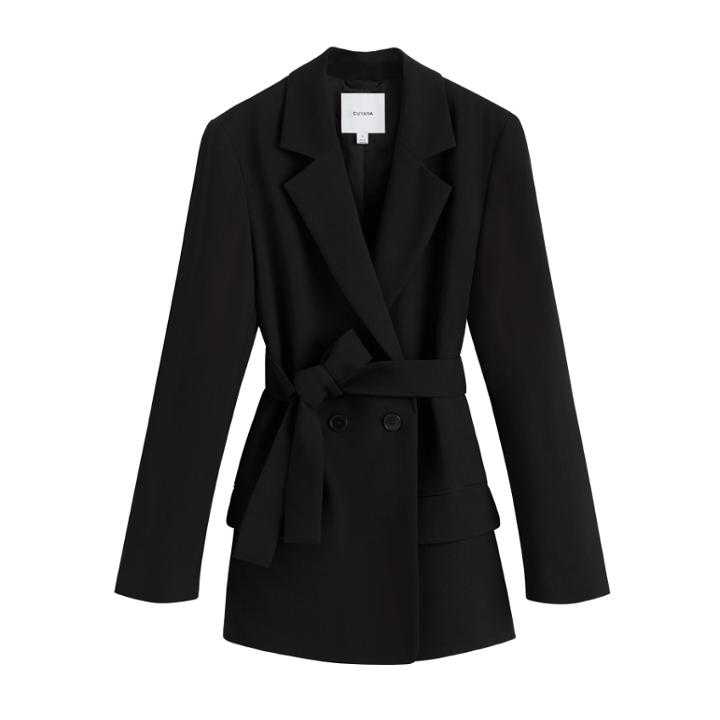 Women's Relaxed Blazer In Black | Size: Large | Viscose Blend By Cuyana
