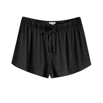 Women's Organic Pima Sleep Shorts In Black | Size: Large | Organic Pima Cotton By Cuyana