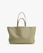 Women's Classic Easy Tote Bag In Sage | Pebbled Leather By Cuyana
