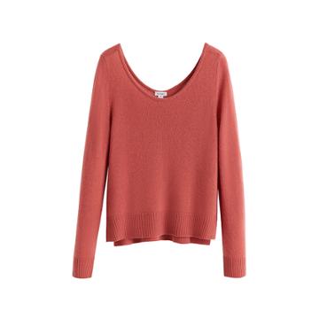Women's Scoop Neck Sweater In Passion Fruit | Size: Large | Single-origin Cashmere By Cuyana