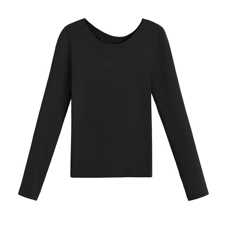 Women's Stretch Long Sleeve Tee In Black | Size: S/m | Micromodal Blend By Cuyana