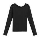 Women's Stretch Long Sleeve Tee In Black | Size: S/m | Micromodal Blend By Cuyana