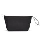 Women's Travel Zipper Pouch In Black | Canvas & Smooth Leather By Cuyana