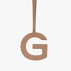 Women's Letter Charm In Cappuccino/ecru | Size: G | Pebbled Leather By Cuyana