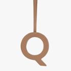 Women's Letter Charm In Cappuccino/ecru | Size: Q | Pebbled Leather By Cuyana