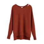 Women's Recycled Split-neck Sweater In Ginger | Size: Large | Cashmere By Cuyana
