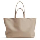 Women's Classic Easy Tote Bag In Stone | Size: Classic | Pebbled Leather By Cuyana