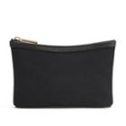 Women's Mini Canvas Zipper Pouch In Black | Canvas & Smooth Leather By Cuyana