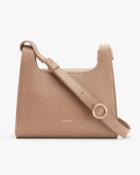 Women's Mini Double Loop Bag In Brown | Pebbled Leather By Cuyana