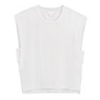 Women's Cropped Tank In White | Size: Large | Organic Cotton Modal Blend By Cuyana