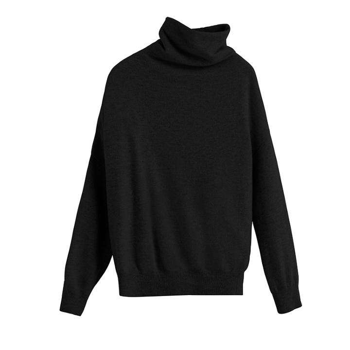 Women's Turtleneck Sweater In Black | Size: Large | Single-origin Cashmere By Cuyana