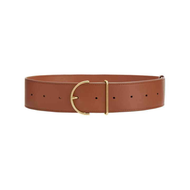 Women's Wide Leather Belt In Chestnut | Size: S/m | Smooth Leather By Cuyana