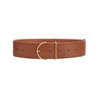Women's Wide Leather Belt In Chestnut | Size: S/m | Smooth Leather By Cuyana
