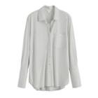 Women's Organic Pima Shirt In Pearl Grey | Size: Large | Organic Pima Cotton By Cuyana