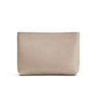 Women's Small Zipper Pouch In Stone | Pebbled Leather By Cuyana