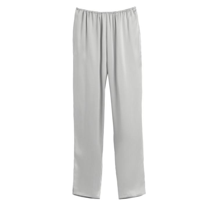 Women's Washable Charmeuse Tapered Pant In Sage | Size: Large | Washable Charmeuse Silk By Cuyana