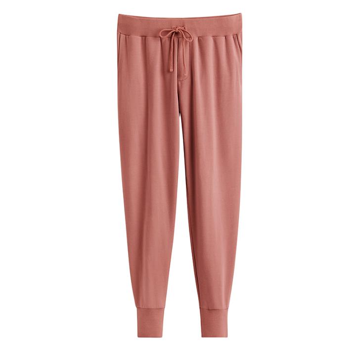 Women's French Terry Tapered Lounge Pant In Passion Fruit | Size: Medium | Organic Cotton Modal Blend By Cuyana
