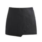 Women's Leather Paneled Mini Skirt In Black | Size: Large | Lamb Leather By Cuyana