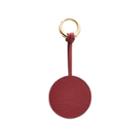 Women's Circle Keychain In Red | Pebbled Leather By Cuyana