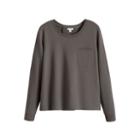 Women's French Terry Pleat-back Sweatshirt In Dove Grey | Size: Large | Organic French Terry By Cuyana