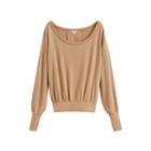 Women's French Terry Boatneck Sweatshirt In Camel | Size: Large | Organic Cotton Modal Blend By Cuyana