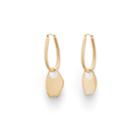 Women's Asymmetrical Petal Hoop Earrings In Gold | 14k Plated Gold By Cuyana