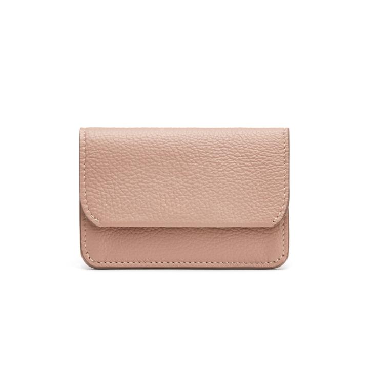 Women's Flap Cardholder In Soft Rose | Pebbled Leather By Cuyana