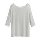 Women's Organic Pima Drape-back Top In Pearl Grey | Size: Large | Organic Pima Cotton By Cuyana