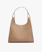 Women's Oversized Double Loop Bag In Brown | Pebbled Leather By Cuyana