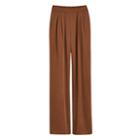 Women's Washable Charmeuse Wide-leg Pant In Chestnut | Size: Xl | Washable Charmeuse Silk By Cuyana