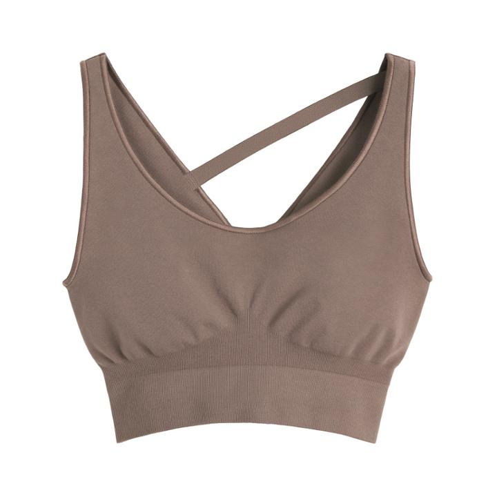 Women's Stretch Cropped Top In Mushroom | Size: S/m | Recycled Polyamide Blend By Cuyana