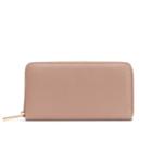 Women's Classic Zip Around Wallet In Soft Rose/cappuccino | Pebbled Leather By Cuyana