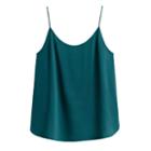 Women's Washable Charmeuse Cami Top In Blue Jade | Size: Large | Washable Charmeuse Silk By Cuyana