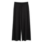 Women's French Terry Wide-leg Cropped Pant In Black | Size: Large | Organic French Terry By Cuyana