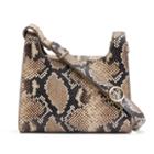 Women's Mini Double Loop Bag In Natural Snake | Snake-embossed By Cuyana