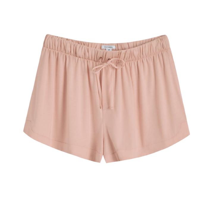 Women's Organic Pima Sleep Shorts In Soft Rose | Size: Large | Organic Pima Cotton By Cuyana