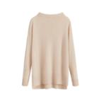 Women's Funnel Neck Sweater In Beige | Size: S/m | Single-origin Cashmere By Cuyana