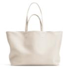 Women's Classic Easy Tote Bag In Ecru | Size: Classic | Pebbled Leather By Cuyana