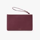 Women's Slim Wristlet Wallet In Merlot | Pebbled Leather By Cuyana