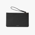 Women's Slim Wristlet Wallet In Textured Black | Pebbled Leather By Cuyana