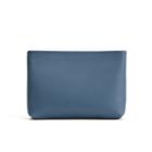 Women's Small Zipper Pouch In Indigo | Pebbled Leather By Cuyana