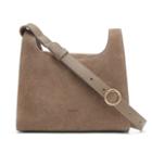 Women's Mini Double Loop Bag In Taupe | Suede & Smooth Leather By Cuyana