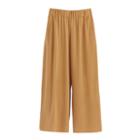 Women's Wide-leg Cropped Pant In Honey | Size: Large | Washable Silk By Cuyana