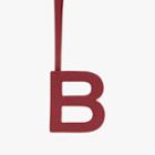 Women's Letter Charm In Ruby/nude | Size: B | Pebbled Leather By Cuyana